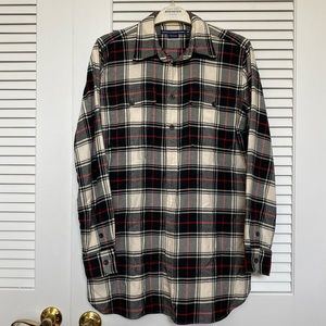 Ralph Lauren Sport Plaid Flannel Tunic Button Down